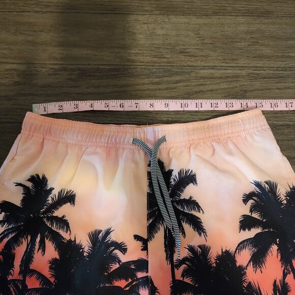 Open Edit Recycled Swim Trunks in Palm Trees Ombre NWT Black Med - Picture 3 of 8